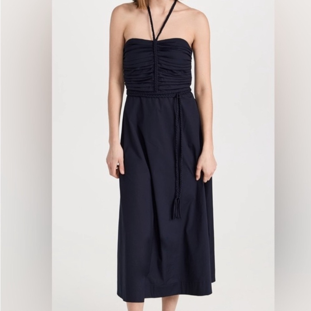 Veronica Beard Strapless Navy Dress